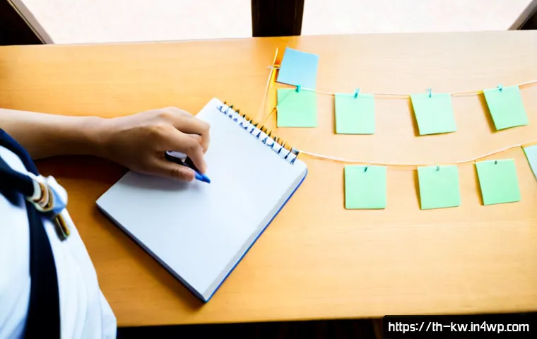 Home 17 개념 맵의 효과적인 활용을 위한 체크리스트 - Photorealistic overhead view of a Thai university student at a clean wooden desk using colorful blan...